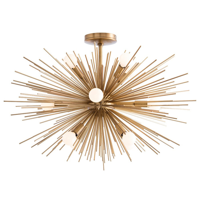 Arteriors 89967 12 Light Chandelier, Antique Brass