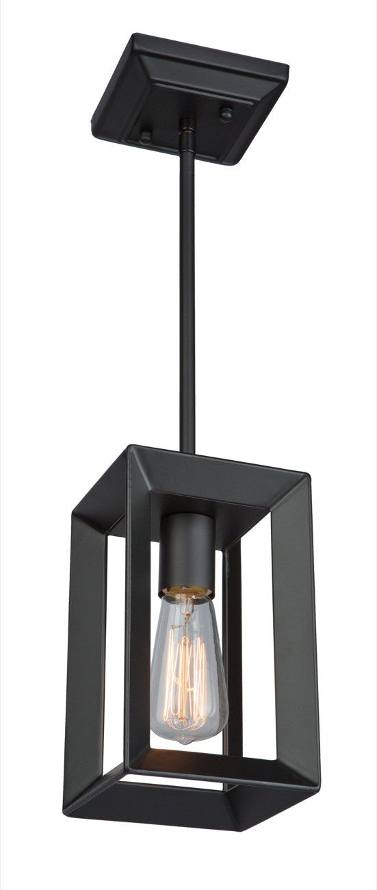 Artcraft AC10061 One Light Pendant, Matte Black