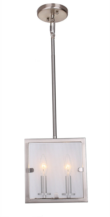 Artcraft AC10300SN Two Light Pendant, Satin Nickel