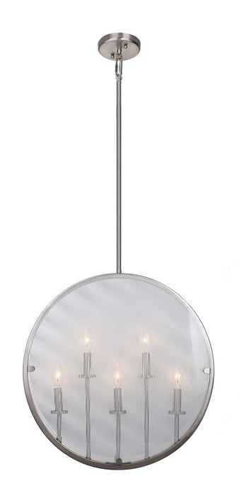 Artcraft AC10301SN Five Light Pendant, Satin Nickel