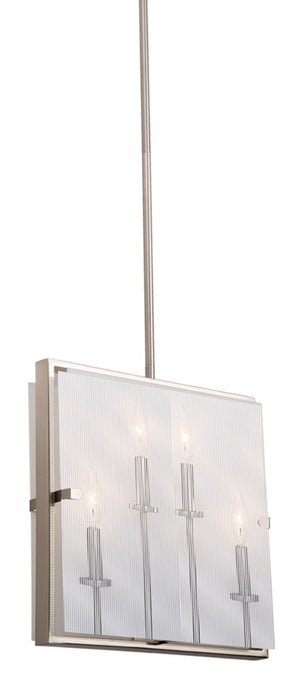 Artcraft AC10302SN Four Light Pendant, Satin Nickel