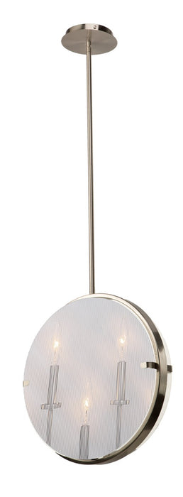Artcraft AC10303SN Three Light Pendant, Satin Nickel