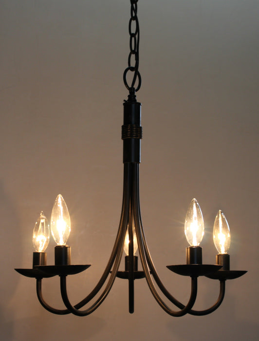 Artcraft AC1785EB Five Light Chandelier, Black