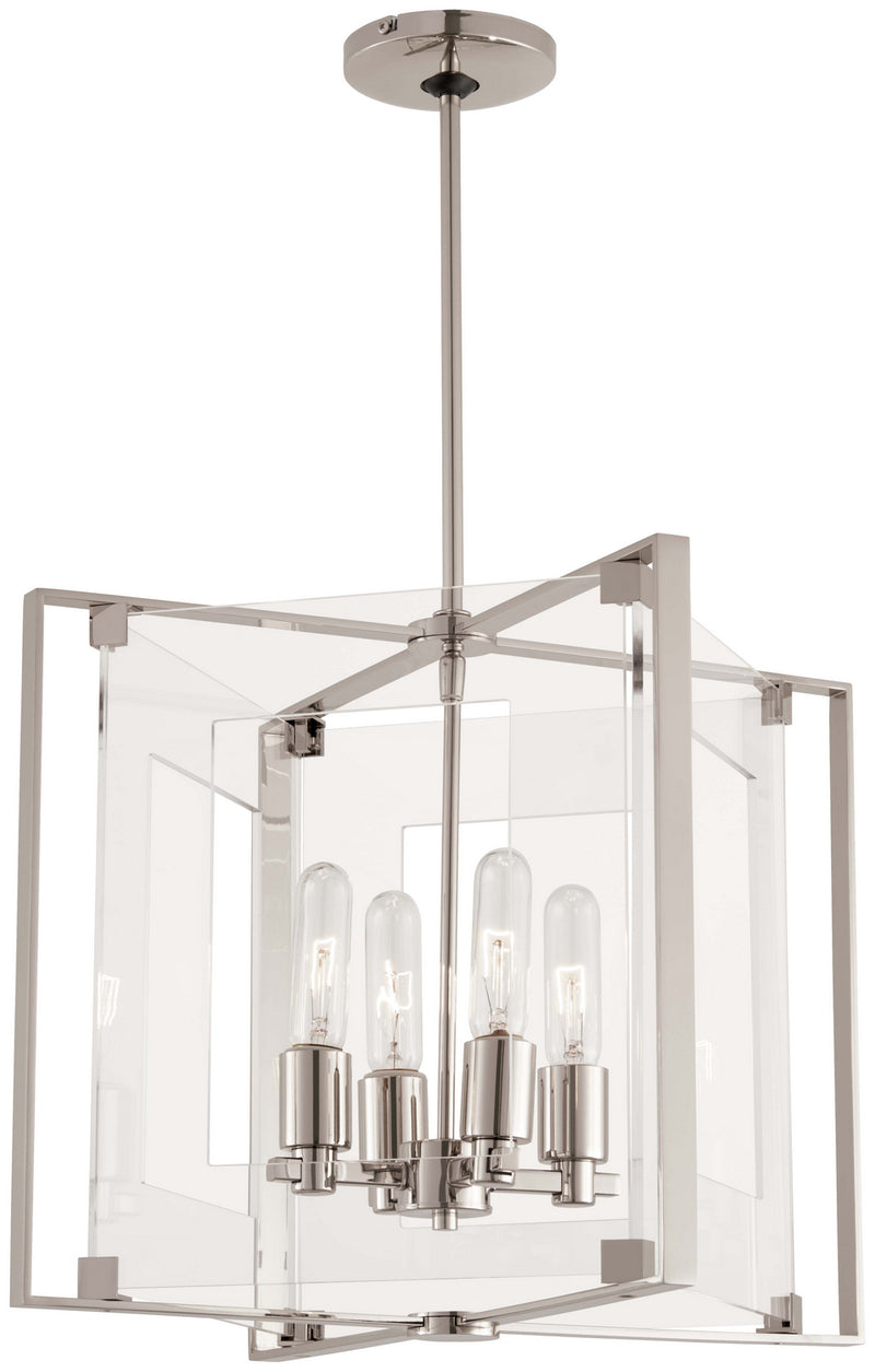 George Kovacs P1404-613 Four Light Pendant, Polished Nickel