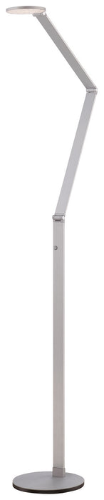 George Kovacs P305-2-654-L LED Floor Lamp, Chiseled Nickel