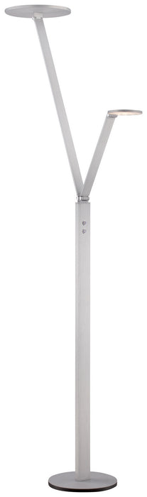 George Kovacs P305-3-654-L LED Floor Lamp, Chiseled Nickel