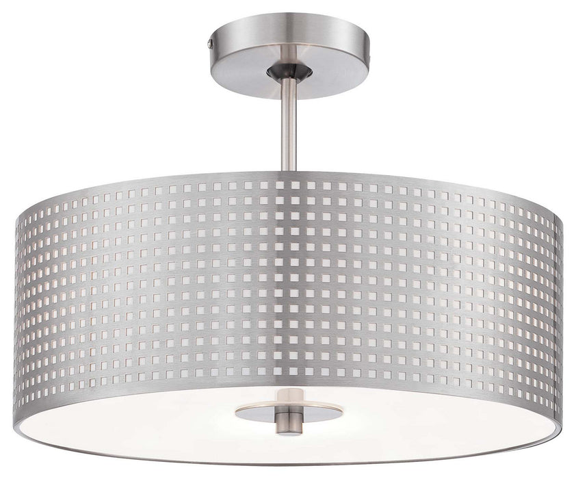 George Kovacs P5747-084 Three Light Semi Flush Mount, Brushed Nickel