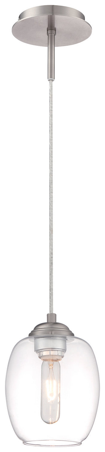 George Kovacs P931-084 One Light Mini Pendant, Brushed Nickel