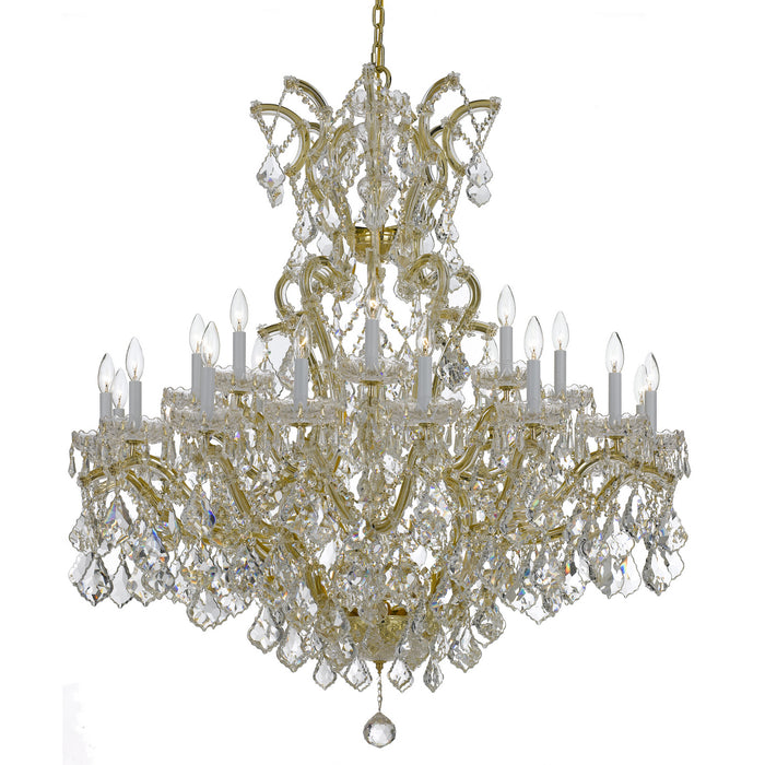 Crystorama 4424-GD-CL-MWP 25 Light Chandelier, Gold