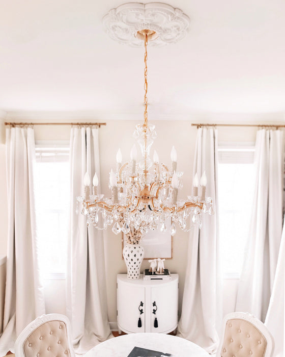 Crystorama 4479-GD-CL-MWP 12 Light Chandelier, Gold