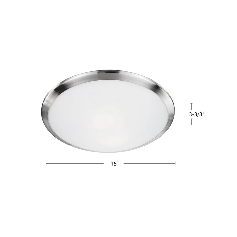 Kuzco Lighting 51562CH Two Light Flush Mount, Chrome