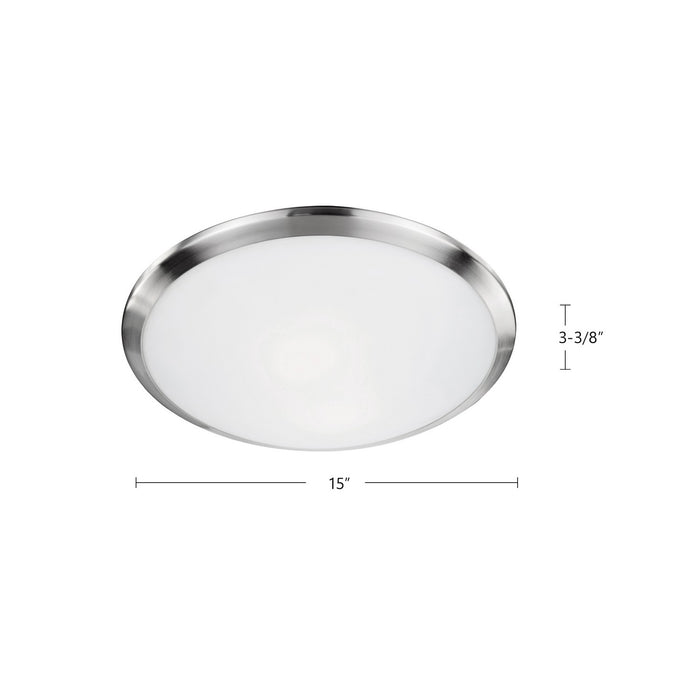 Kuzco Lighting 51562CH Two Light Flush Mount, Chrome