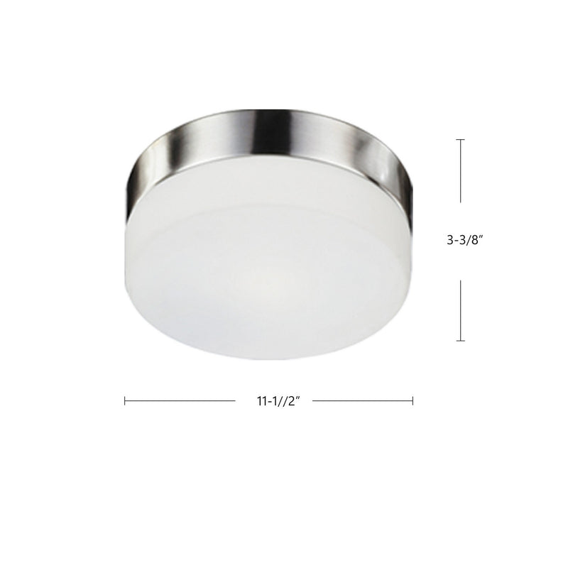 Kuzco Lighting 52022BN Two Light Flush Mount, Brushed Nickel