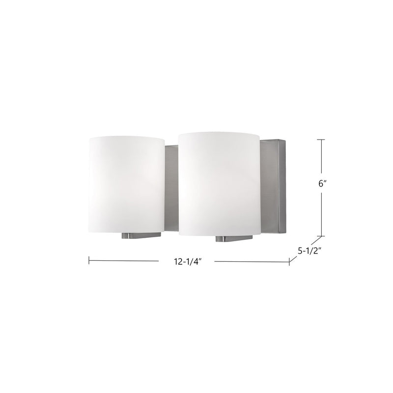 Kuzco Lighting 70232BN Two Light Vanity, Brushed Nickel