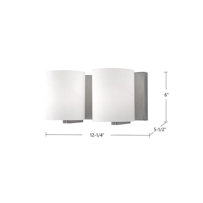 Kuzco Lighting 70232BN Two Light Vanity, Brushed Nickel