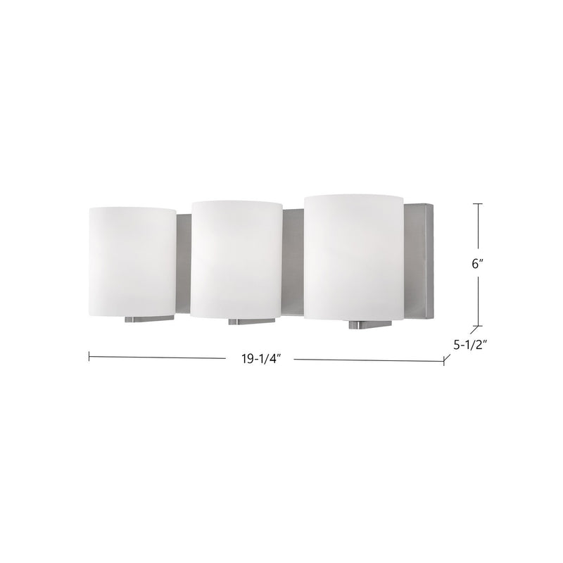 Kuzco Lighting 70233BN Three Light Vanity, Brushed Nickel