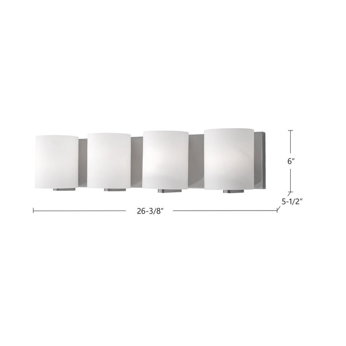 Kuzco Lighting 70234BN Four Light Vanity, Brushed Nickel