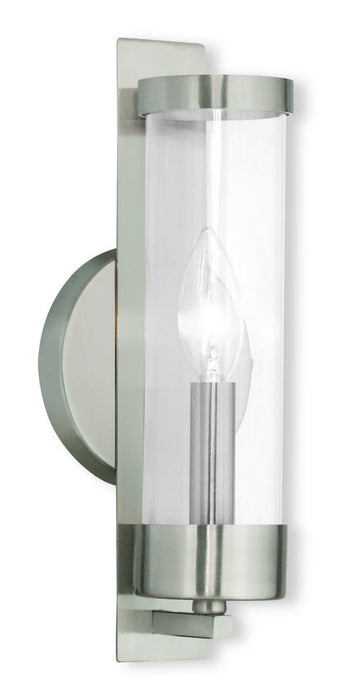 Livex Lighting 10141-91 One Light Wall Sconce, Brushed Nickel