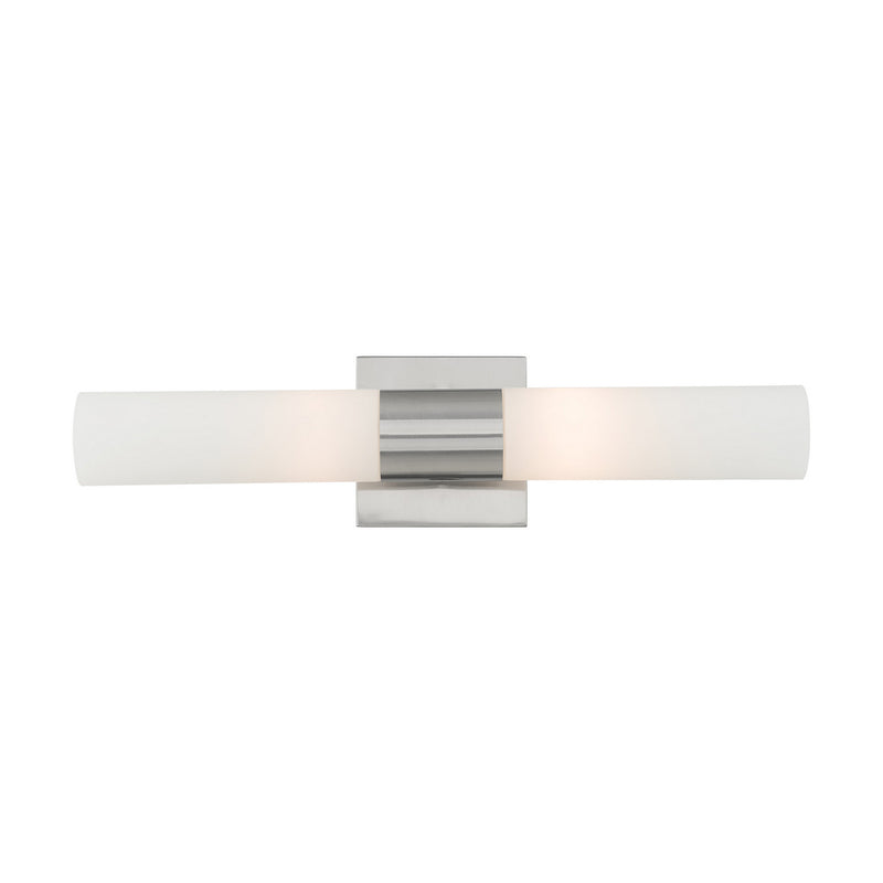 Livex Lighting 10102-91 Two Light Bath Vanity, Brushed Nickel