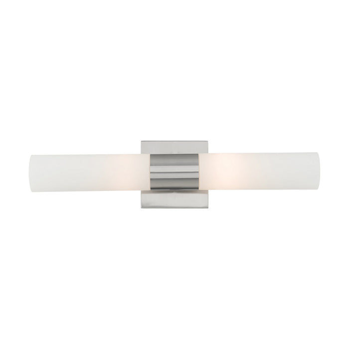 Livex Lighting 10102-91 Two Light Bath Vanity, Brushed Nickel