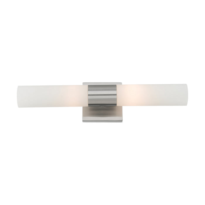 Livex Lighting 10102-91 Two Light Bath Vanity, Brushed Nickel