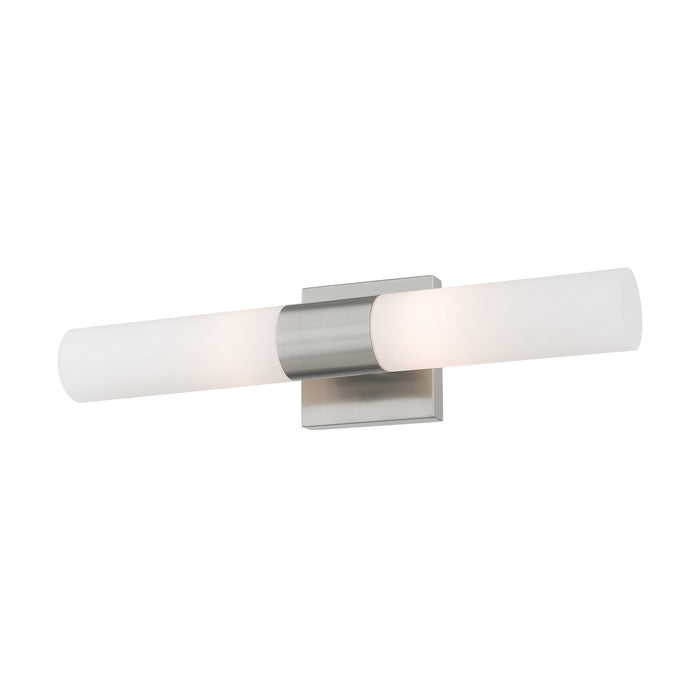 Livex Lighting 10102-91 Two Light Bath Vanity, Brushed Nickel