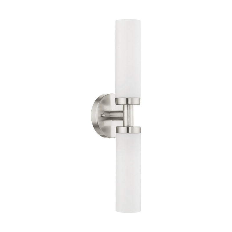 Livex Lighting 10104-91 Two Light Bath Vanity, Brushed Nickel