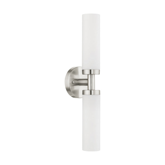Livex Lighting 10104-91 Two Light Bath Vanity, Brushed Nickel