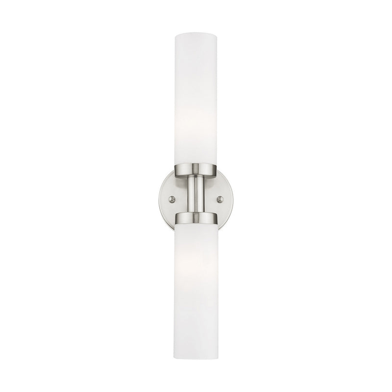 Livex Lighting 10104-91 Two Light Bath Vanity, Brushed Nickel