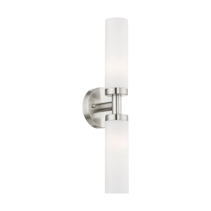 Livex Lighting 10104-91 Two Light Bath Vanity, Brushed Nickel