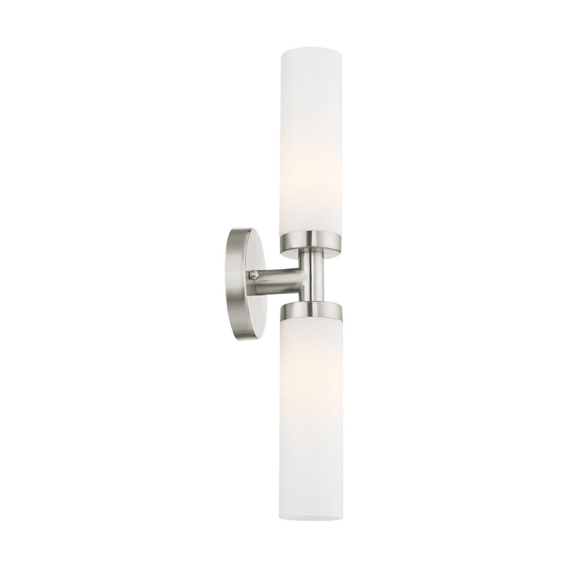 Livex Lighting 10104-91 Two Light Bath Vanity, Brushed Nickel