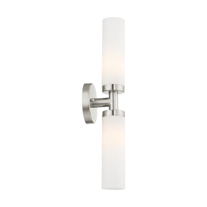 Livex Lighting 10104-91 Two Light Bath Vanity, Brushed Nickel