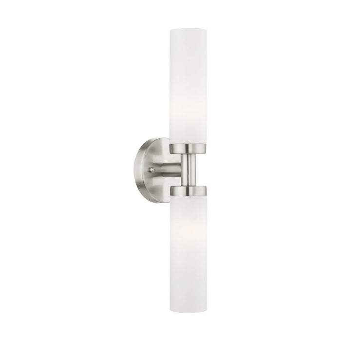 Livex Lighting 10104-91 Two Light Bath Vanity, Brushed Nickel