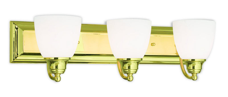 Livex Lighting 10503-02 Three Light Bath Vanity, Polished Brass