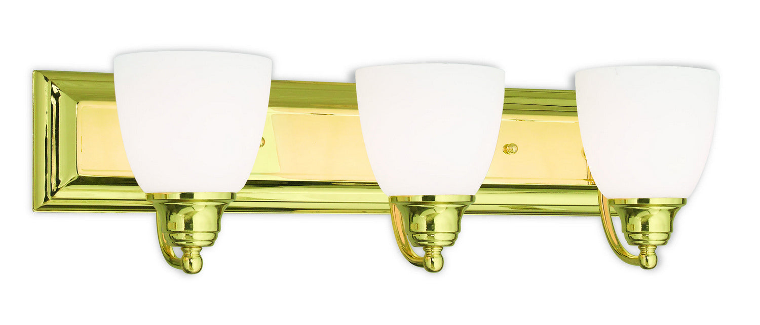 Livex Lighting 10503-02 Three Light Bath Vanity, Polished Brass