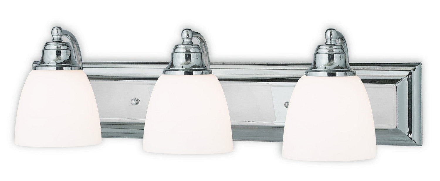 Livex Lighting 10503-05 Three Light Bath Vanity, Polished Chrome