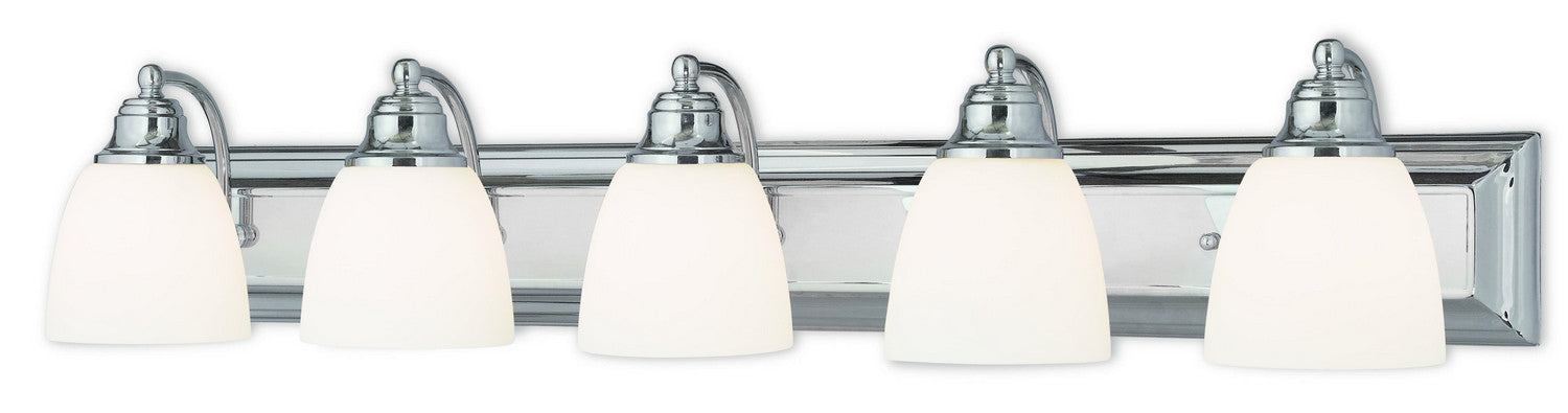 Livex Lighting 10505-05 Five Light Bath Vanity, Polished Chrome