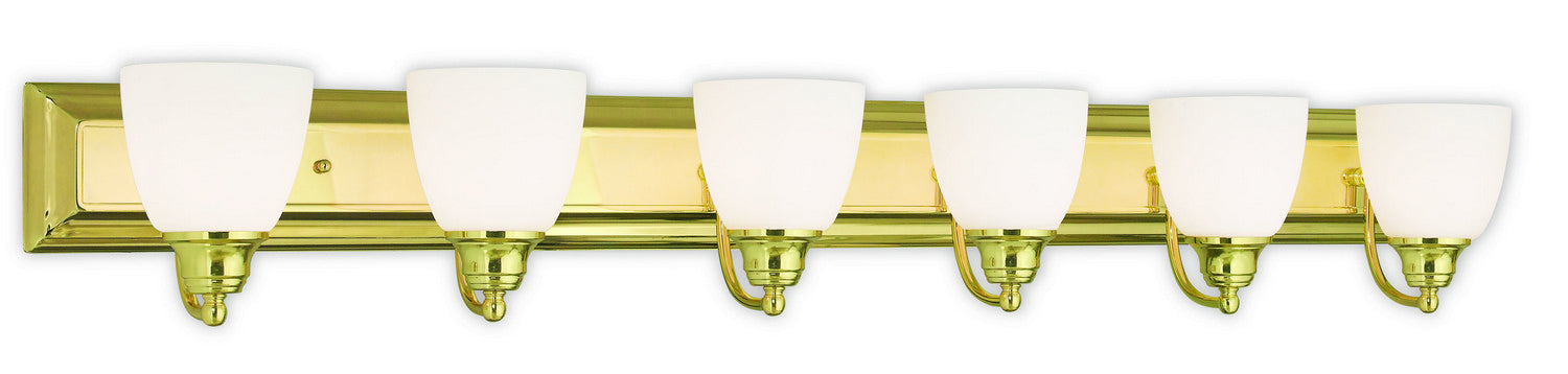 Livex Lighting 10506-02 Six Light Bath Vanity, Polished Brass