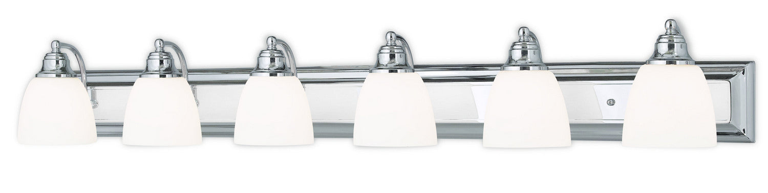 Livex Lighting 10506-05 Six Light Bath Vanity, Polished Chrome
