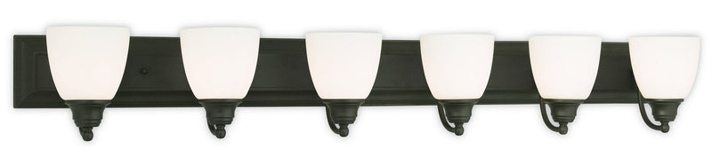 Livex Lighting 10506-07 Six Light Bath Vanity, Bronze