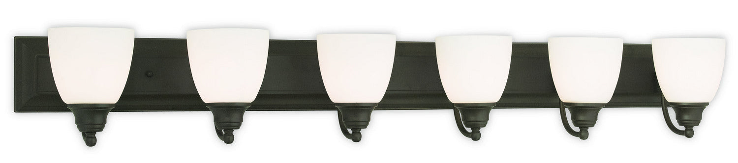 Livex Lighting 10506-07 Six Light Bath Vanity, Bronze