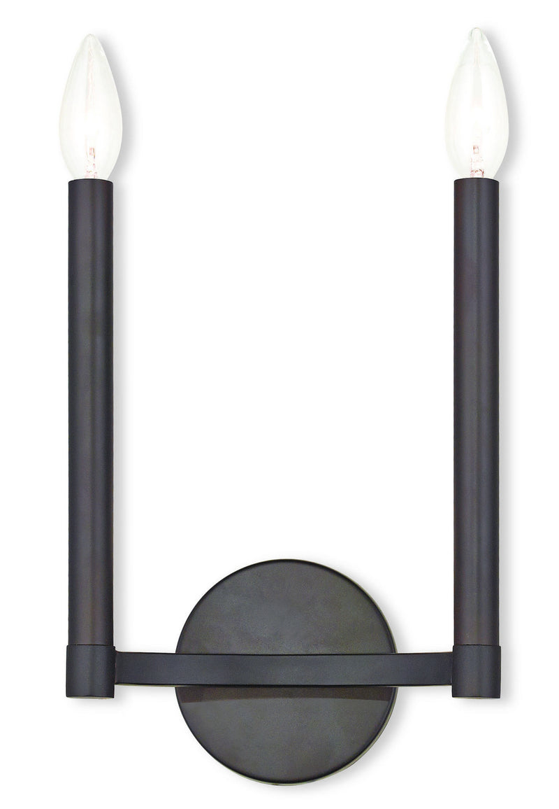 Livex Lighting 40242-07 Two Light Wall Sconce, Bronze