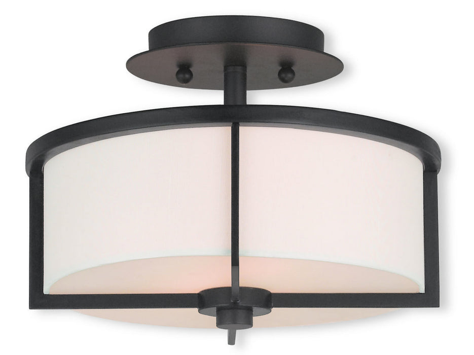 Livex Lighting 51072-07 Two Light Ceiling Mount, Bronze