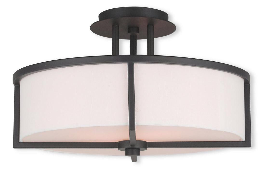 Livex Lighting 51074-07 Three Light Ceiling Mount, Bronze