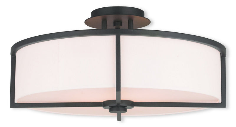 Livex Lighting 51075-07 Four Light Ceiling Mount, Bronze