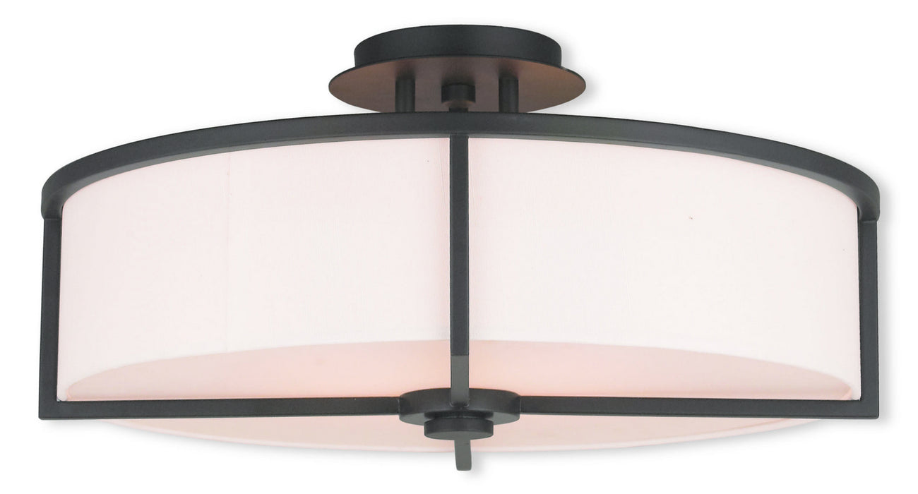 Livex Lighting 51075-07 Four Light Ceiling Mount, Bronze