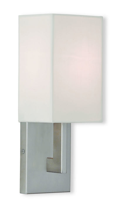 Livex Lighting 51101-91 One Light Wall Sconce, Brushed Nickel