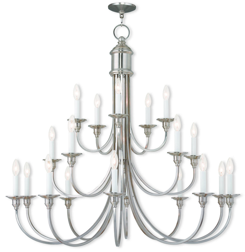 Livex Lighting 5140-91 20 Light Foyer Chandelier, Brushed Nickel