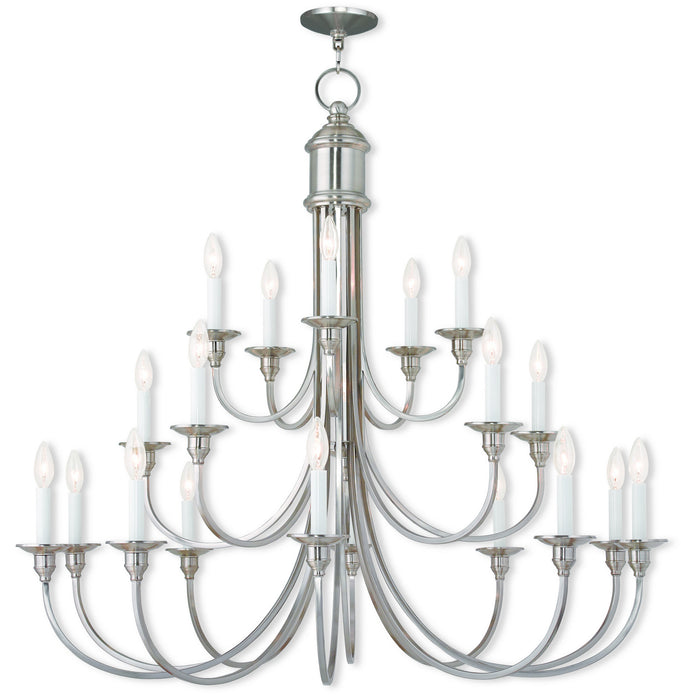 Livex Lighting 5140-91 20 Light Foyer Chandelier, Brushed Nickel