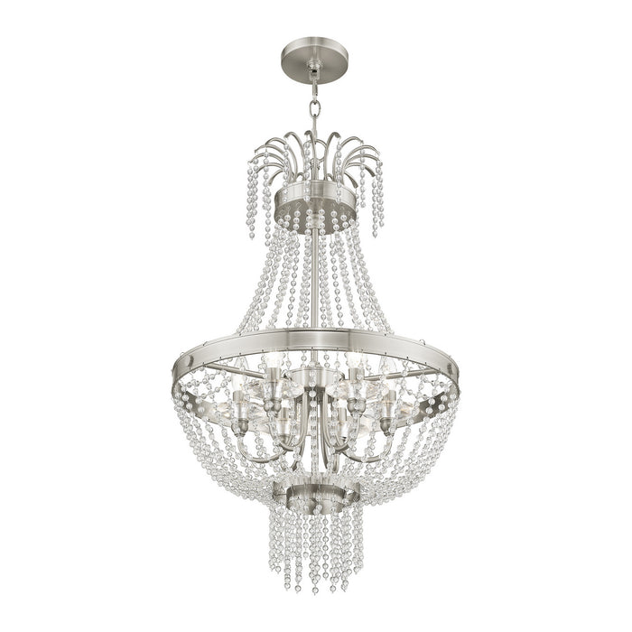 Livex Lighting 51856-91 Six Light Pendant, Brushed Nickel